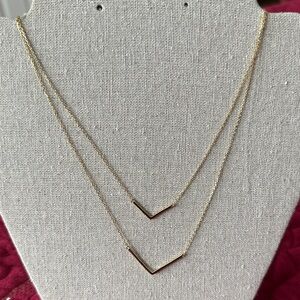 Stella & Dot Gold Chevron Necklace